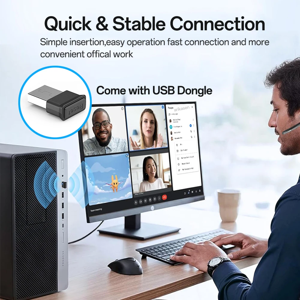 Bluetooth Headset, Wireless Earpiece with Upgrade Noise Canceling Mic,100H Talking Time,Hand-Free Headphones with Mute Button