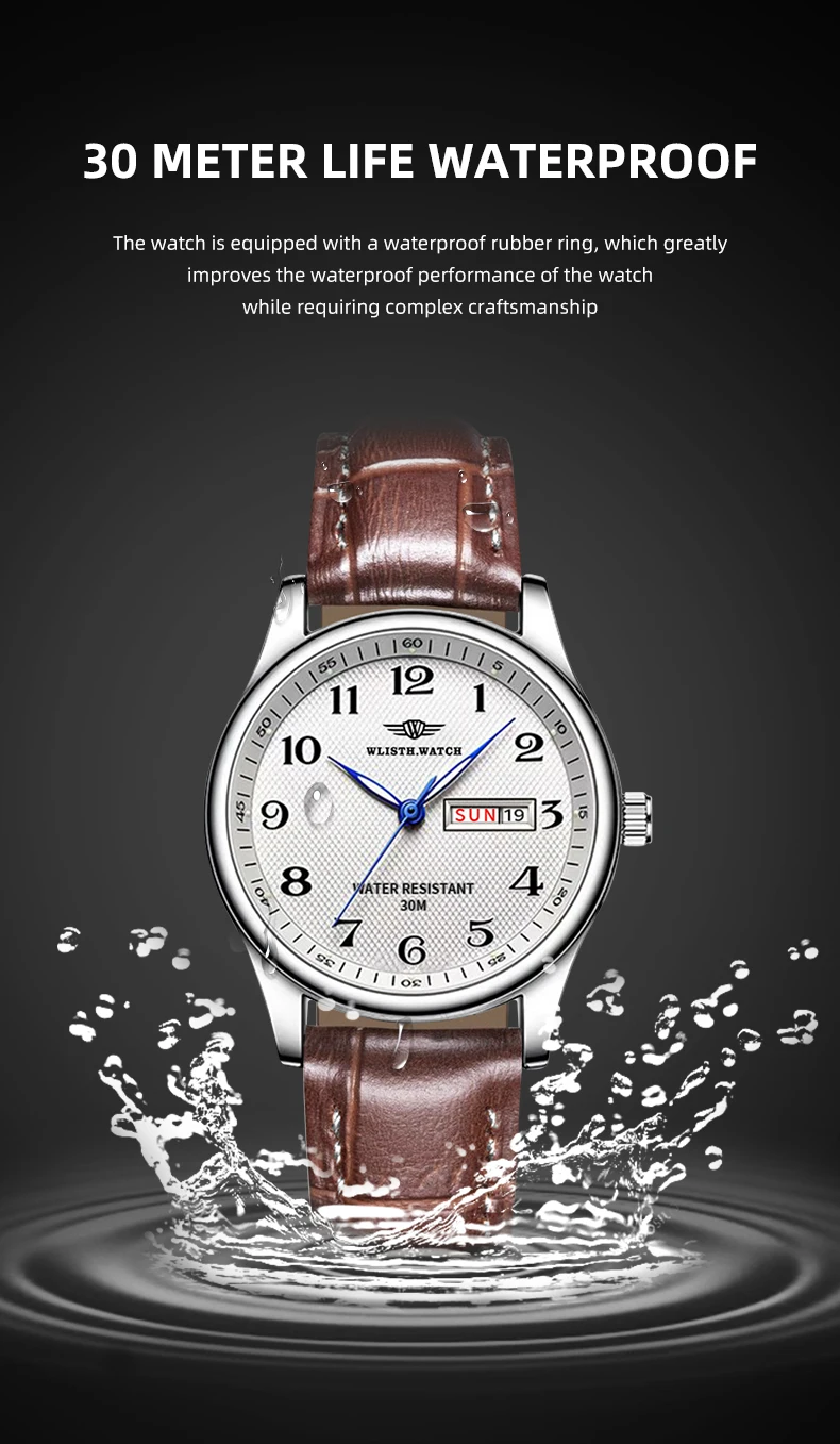 Vintage Ultra-Thin Watch, Atmospheric Men's Night Light Waterproof Quartz Watch, Give Gift