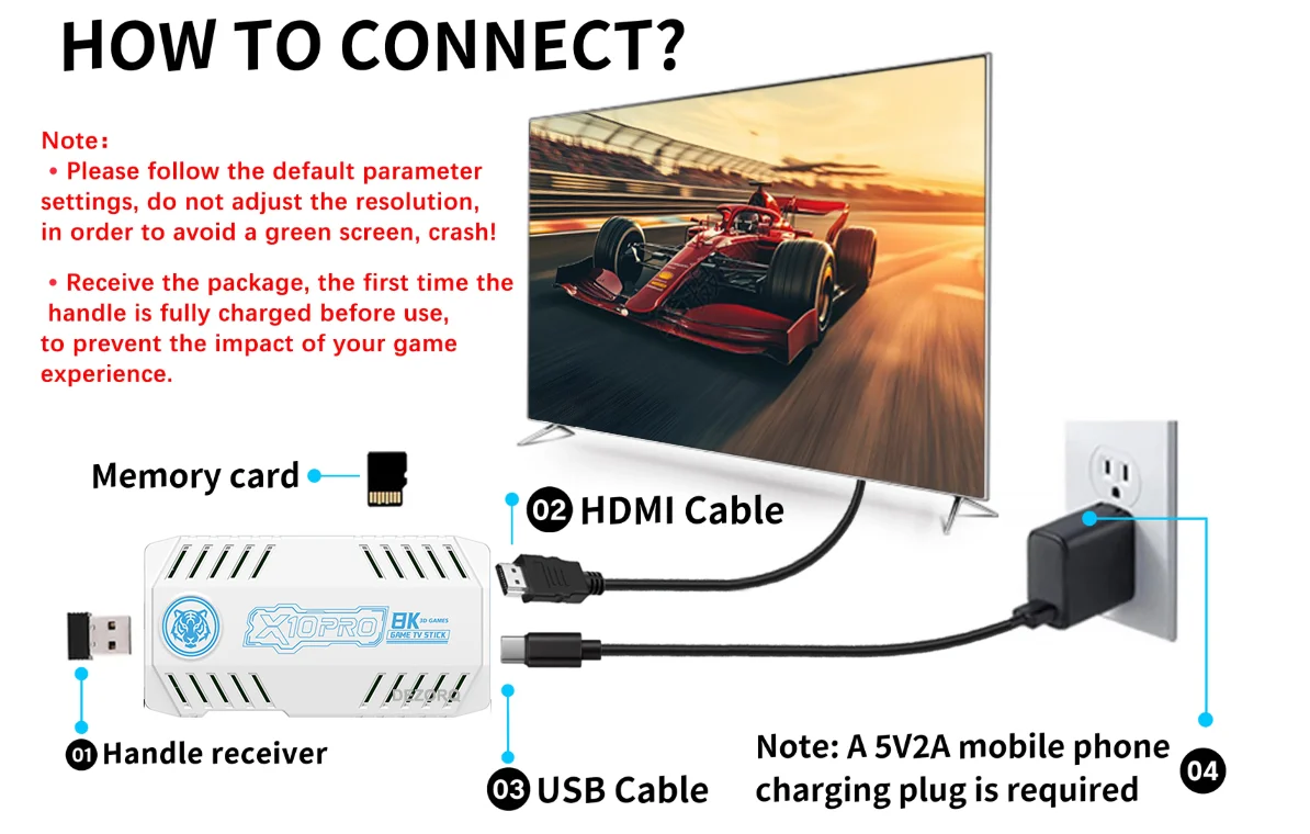 New TV Game Console 128G Retro Games Videojuegos Consola Dual Wireless Gamepad X10 Pro Game Stick 4K