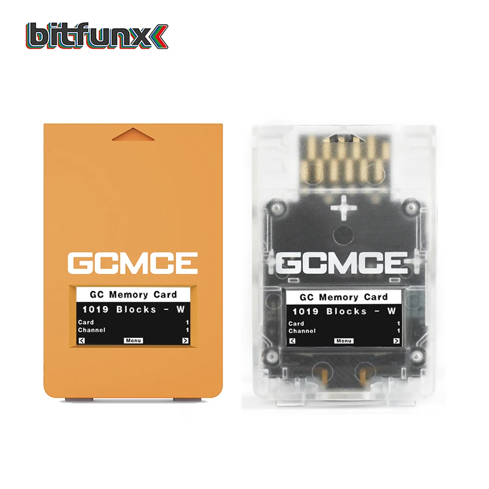 Bitfunx Game Saves Memory Card GCMCE FlipperMCE With OLED Display for Nintendo GameCube Wii RVL001 Game Console