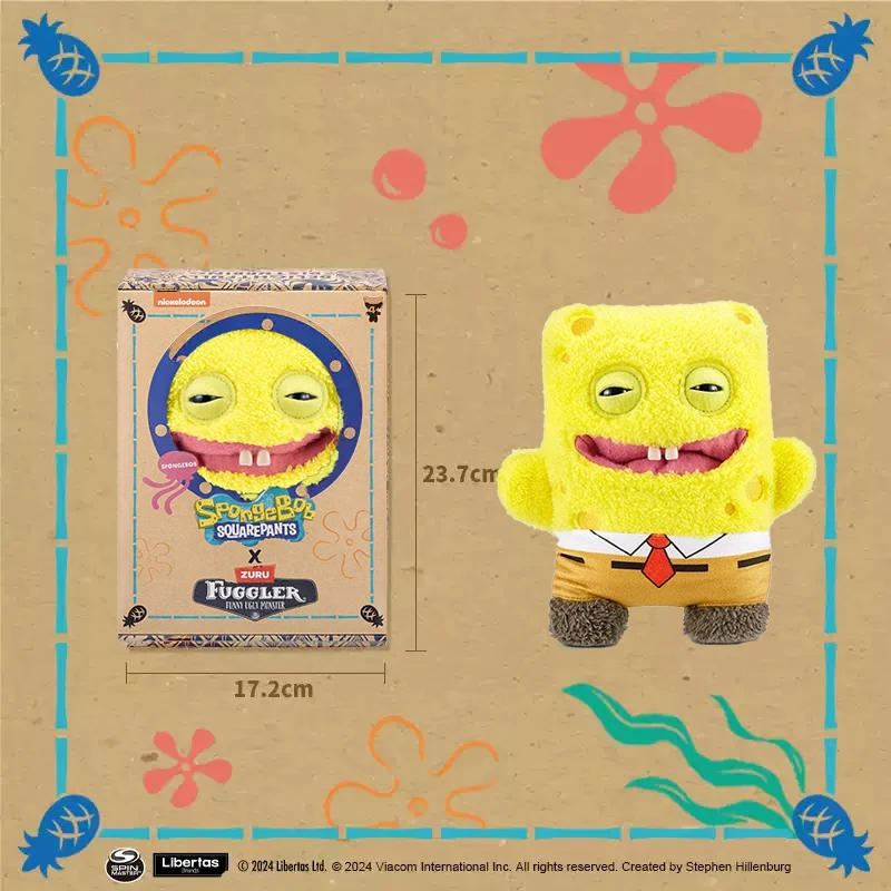 Original Fuggler Ugly Monster Tooth Spongebob Squarepants Plush Toys Stuffed Anime Gift Ugly Monster Plushies 22cm Decor Dolls