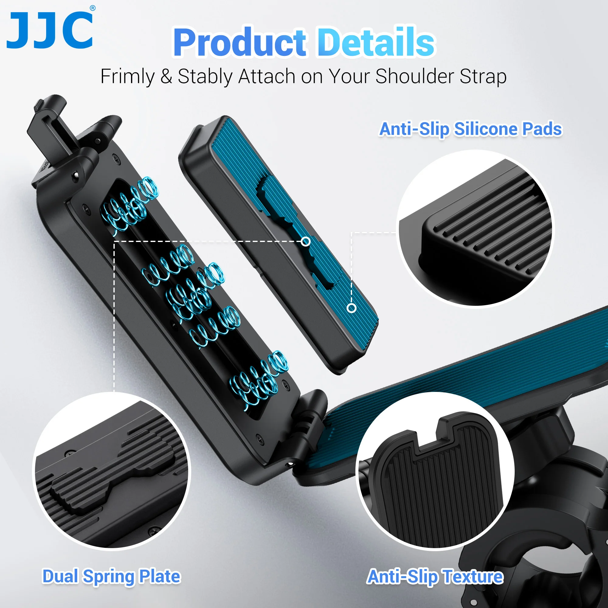 JJC Selfie Stick Holster Backpack Clip Mount for Insta360 X5 X4 ACE Pro 2 GO Ultra DJI Action 6 5 GoPro 13 12 11 Accessories