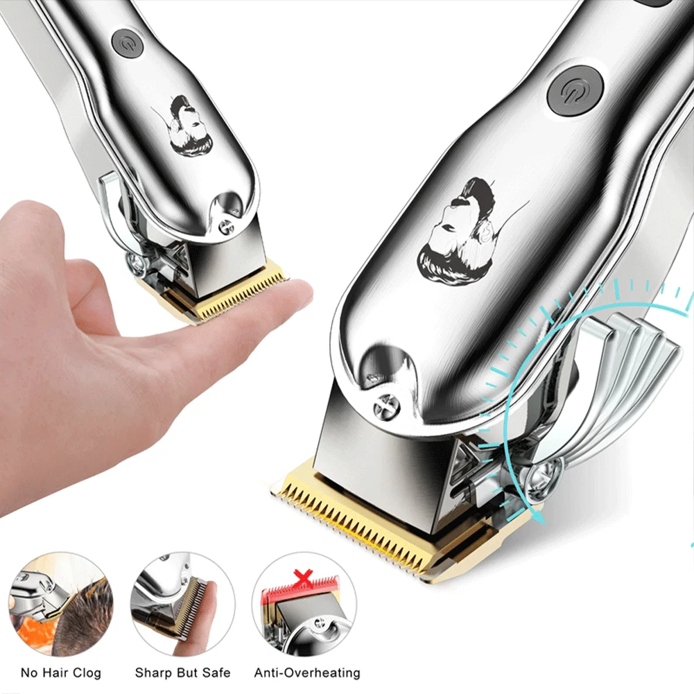 HATTEKER Professional Hair Clipper for Man USB Rechargeable Electric Cordless Beard Trimmer Barber Hair Cutting Machine