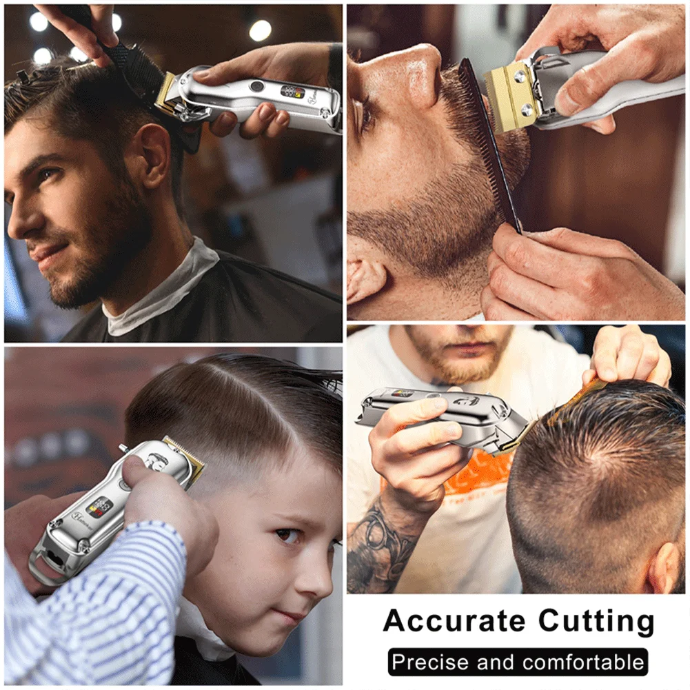 HATTEKER Professional Hair Clipper for Man USB Rechargeable Electric Cordless Beard Trimmer Barber Hair Cutting Machine