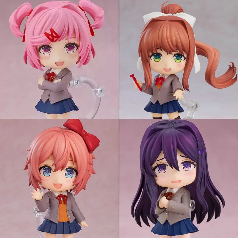 Anime Doki Doki Literature Club Q Version #2283 Yuri #1817 Monika #2250 Sayori #2077 Natsuki Action Figures Models Decor Gifts