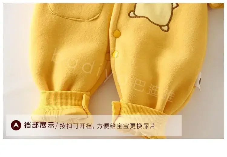Cartoon Pocket Monsters Baby Pyjamsa Newborn Cute Winter Long-Sleeved Kids Rompers Clothing Babies Toddler'S Clothes Onesie Gift