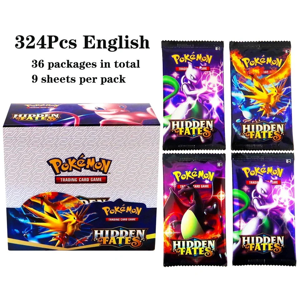 324Pcs Pokemon TCG: Sword & Shield Tempest Bonds Booster Box Trading Card Game Pokemon Card Kids Toys Board Game