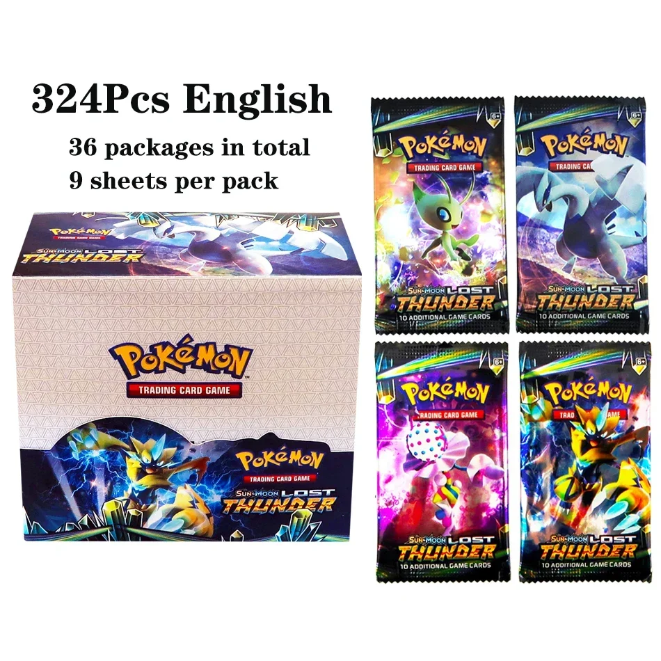 324Pcs Pokemon TCG: Sword & Shield Tempest Bonds Booster Box Trading Card Game Pokemon Card Kids Toys Board Game