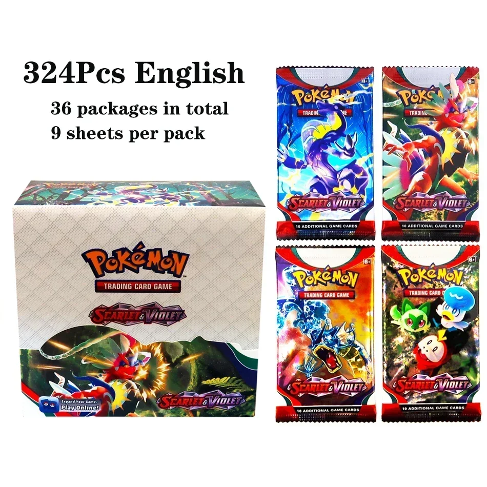 324Pcs Pokemon TCG: Sword & Shield Tempest Bonds Booster Box Trading Card Game Pokemon Card Kids Toys Board Game
