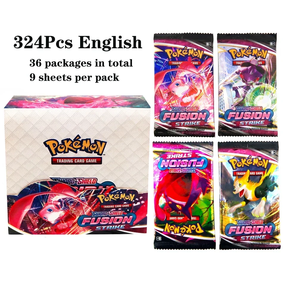 324Pcs Pokemon TCG: Sword & Shield Tempest Bonds Booster Box Trading Card Game Pokemon Card Kids Toys Board Game