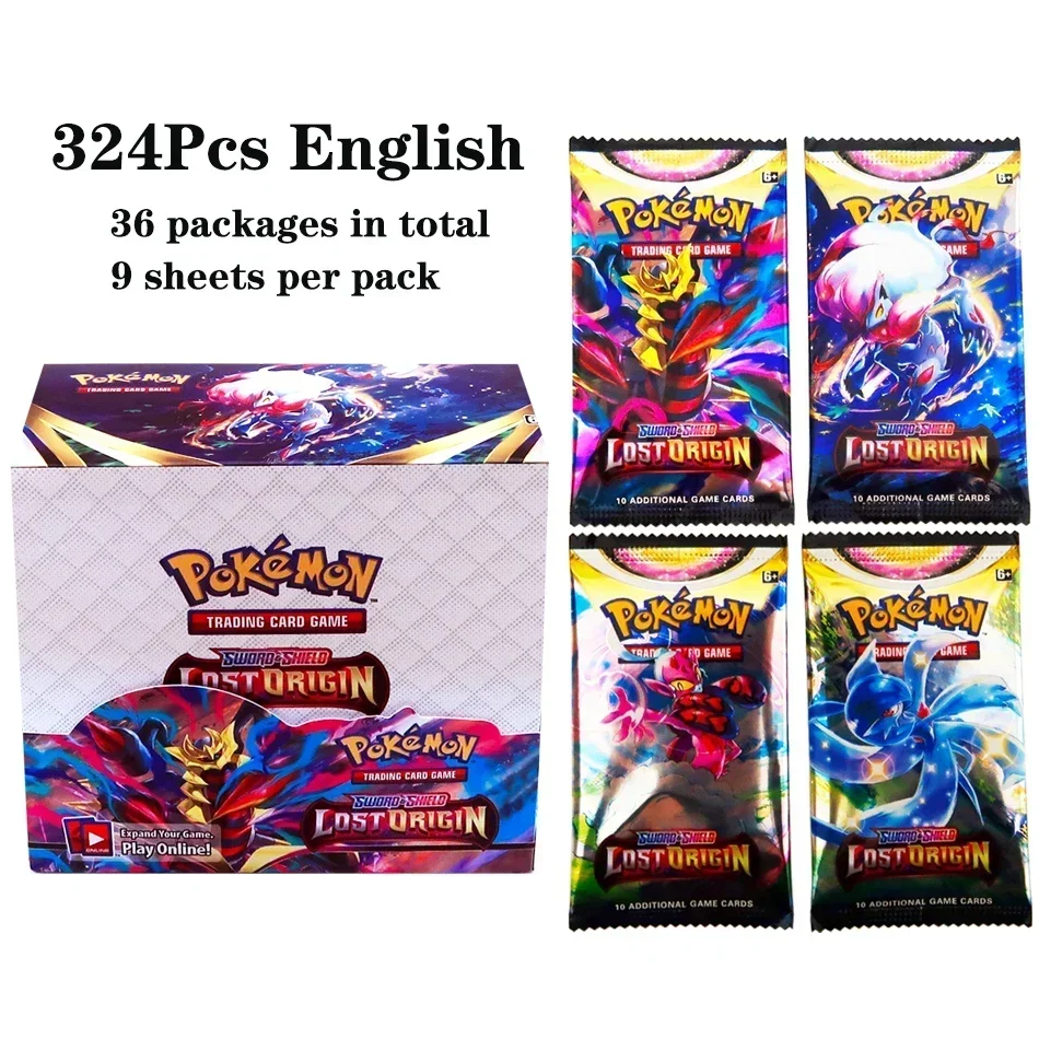 324Pcs Pokemon TCG: Sword & Shield Tempest Bonds Booster Box Trading Card Game Pokemon Card Kids Toys Board Game