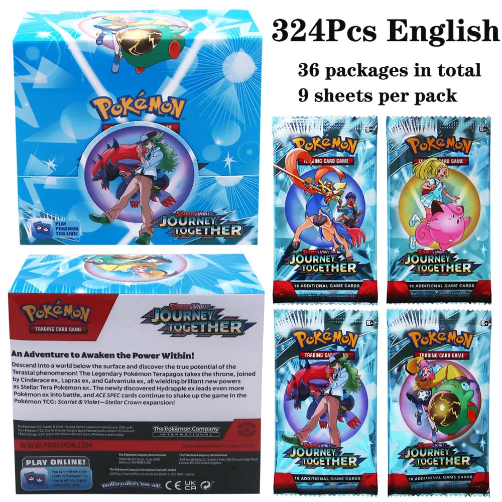 324Pcs Pokemon TCG: Sword & Shield Tempest Bonds Booster Box Trading Card Game Pokemon Card Kids Toys Board Game