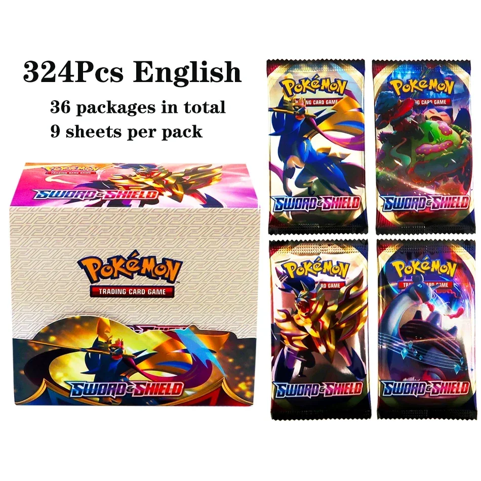 324Pcs Pokemon TCG: Sword & Shield Tempest Bonds Booster Box Trading Card Game Pokemon Card Kids Toys Board Game