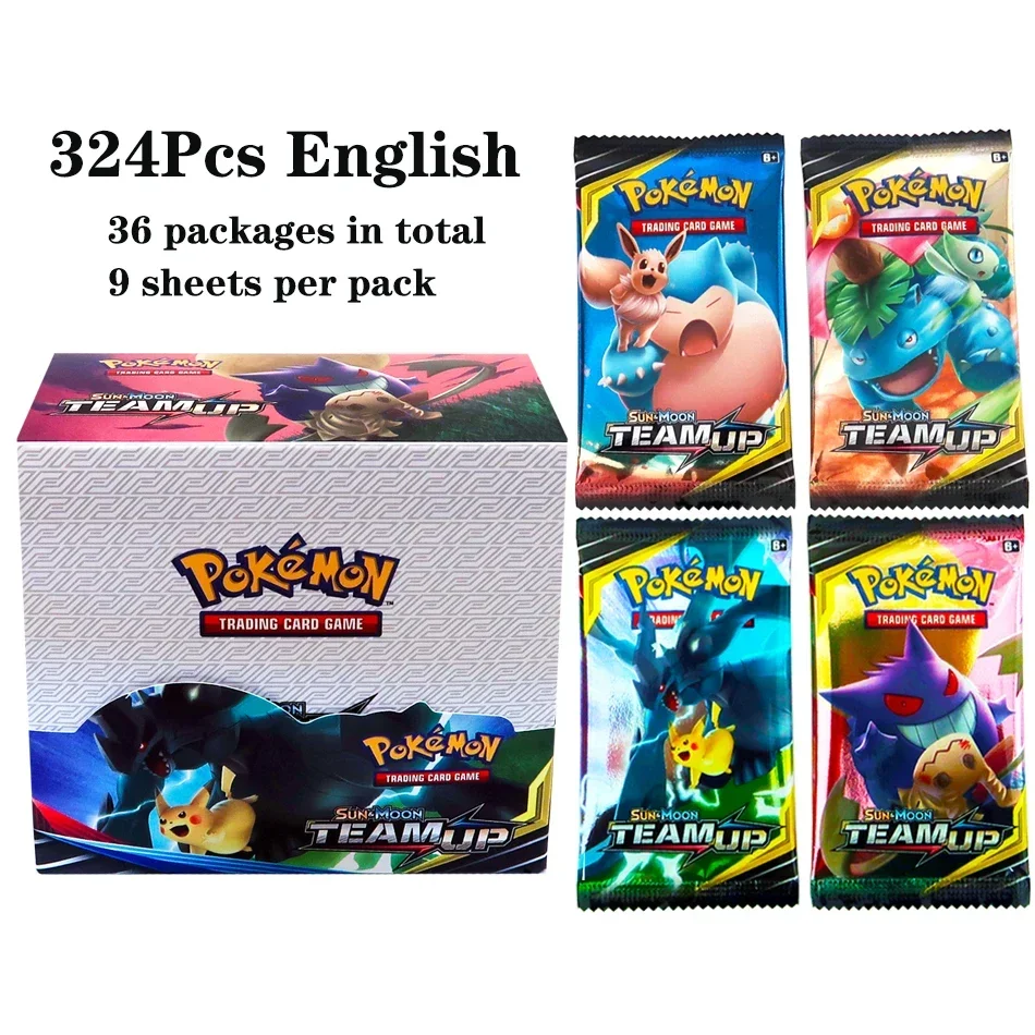 324Pcs Pokemon TCG: Sword & Shield Tempest Bonds Booster Box Trading Card Game Pokemon Card Kids Toys Board Game