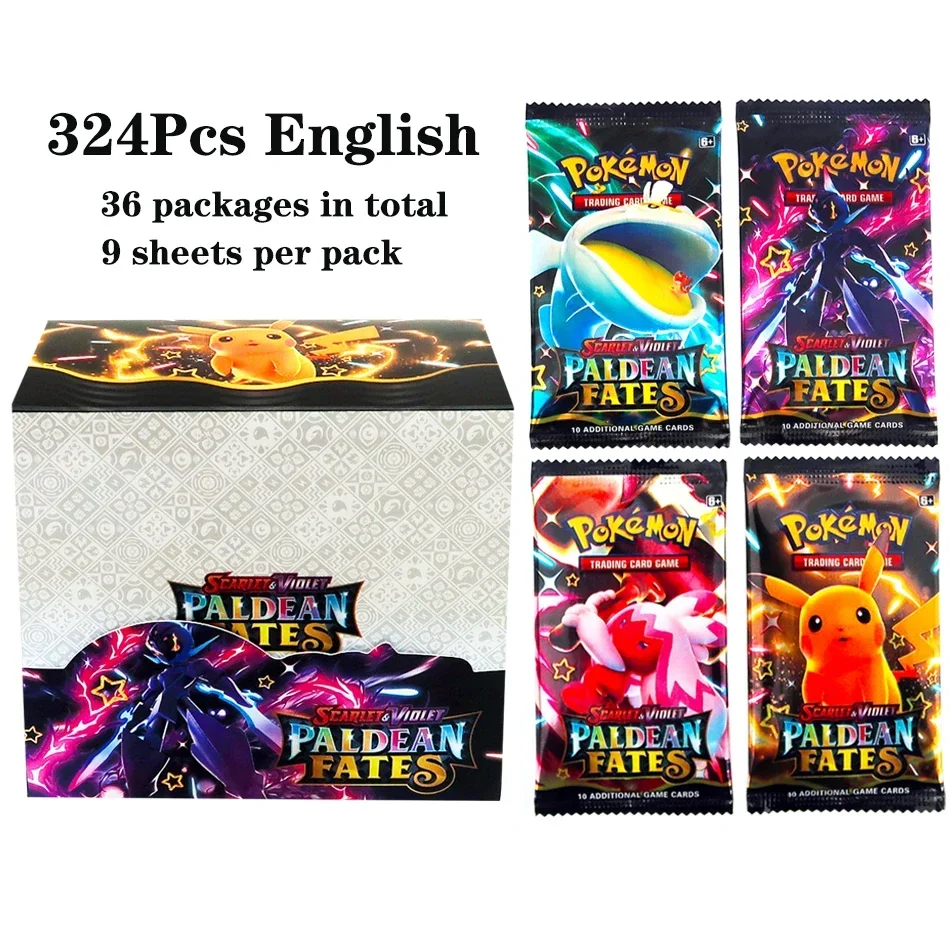 324Pcs Pokemon TCG: Sword & Shield Tempest Bonds Booster Box Trading Card Game Pokemon Card Kids Toys Board Game