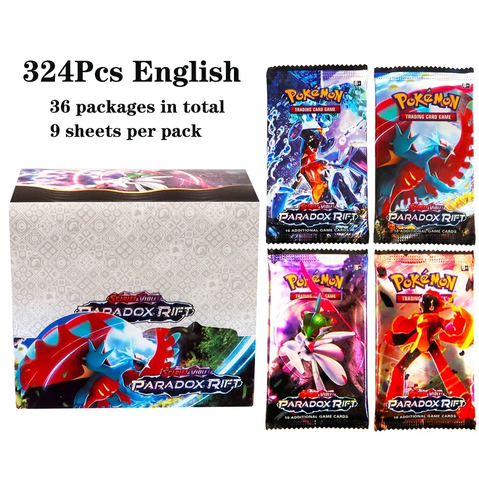 324Pcs Pokemon TCG: Sword & Shield Tempest Bonds Booster Box Trading Card Game Pokemon Card Kids Toys Board Game