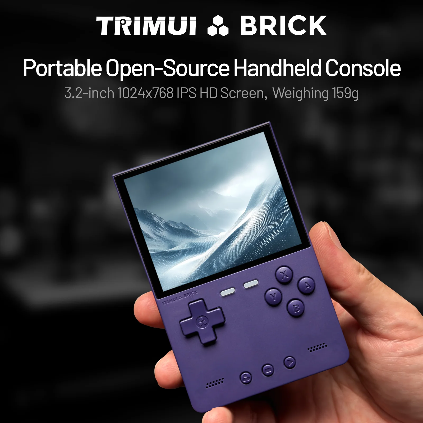 TRIMUI BRICK CNC Metal Retro Handheld Console 3.2" 1024x768 IPS Linux Mood LED Free Keycap 3000mAh WiFi Gift for Game Lovers