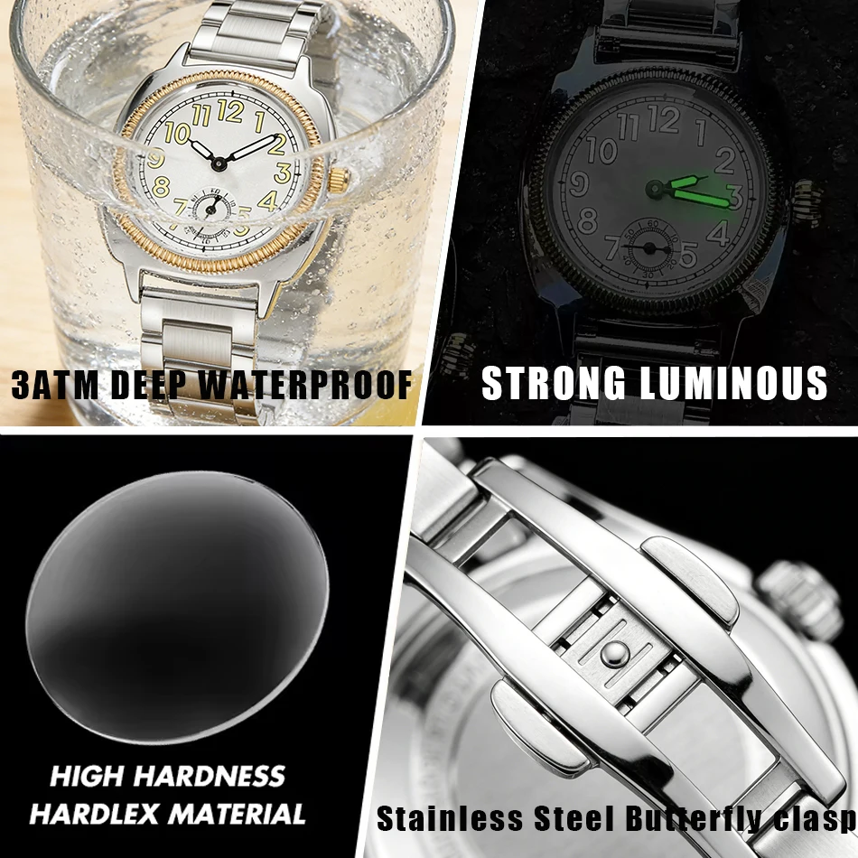 Waterproof Y2K Watches for Men and Women Japanese Retro Luminous Men Wristwatch Premium Stainless Steel Quartz Watch שעון יד קוו