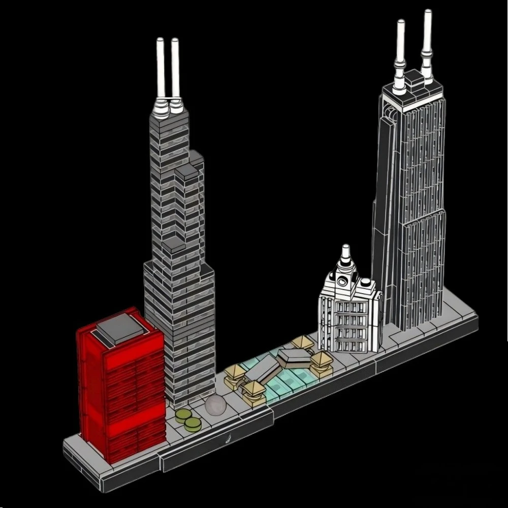 Thirteen Sets of City Models 21043 21026 Building Blocks Sets Suitable for Birthday Gifts Not Compatible with Legoed Particles.