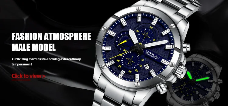 Curren Men's Watch Blue Dial Stainless Steel Band Date Mens Business Male Watches Waterproof Luxuries Men Wrist Watches for Men