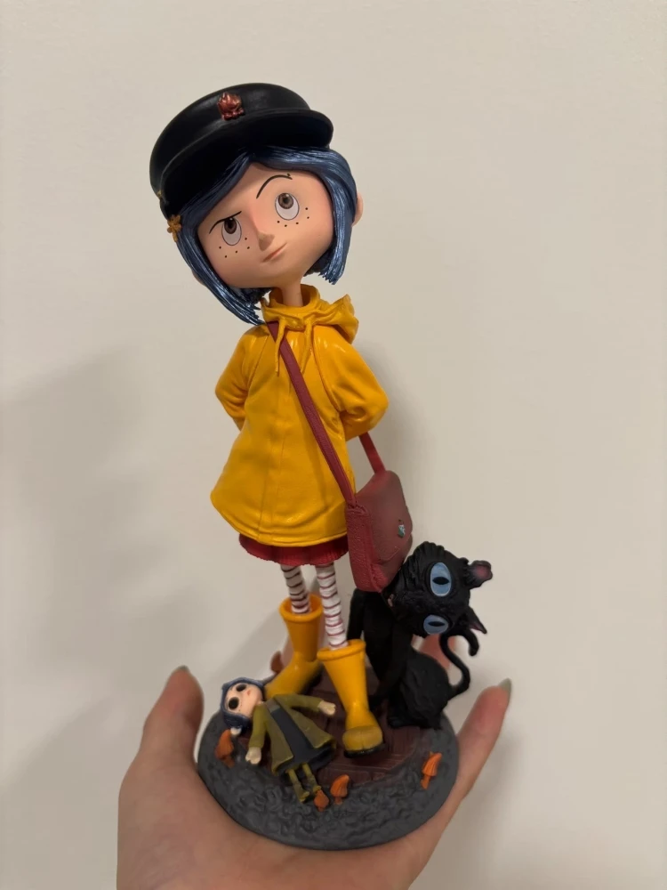 Coraline Action Figure 7 Inch Movie Version Yellow Raincoat Collectible Pvc Model Decor For Collection Enthusiasts Ideal Gift