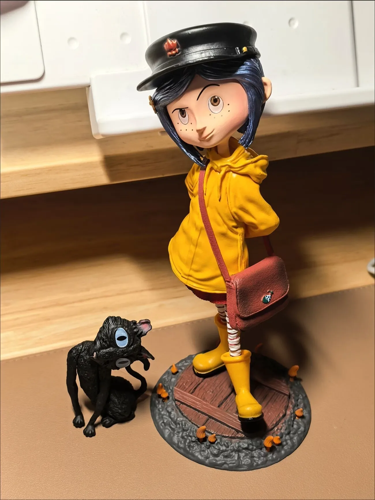 Coraline Action Figure 7 Inch Movie Version Yellow Raincoat Collectible Pvc Model Decor For Collection Enthusiasts Ideal Gift