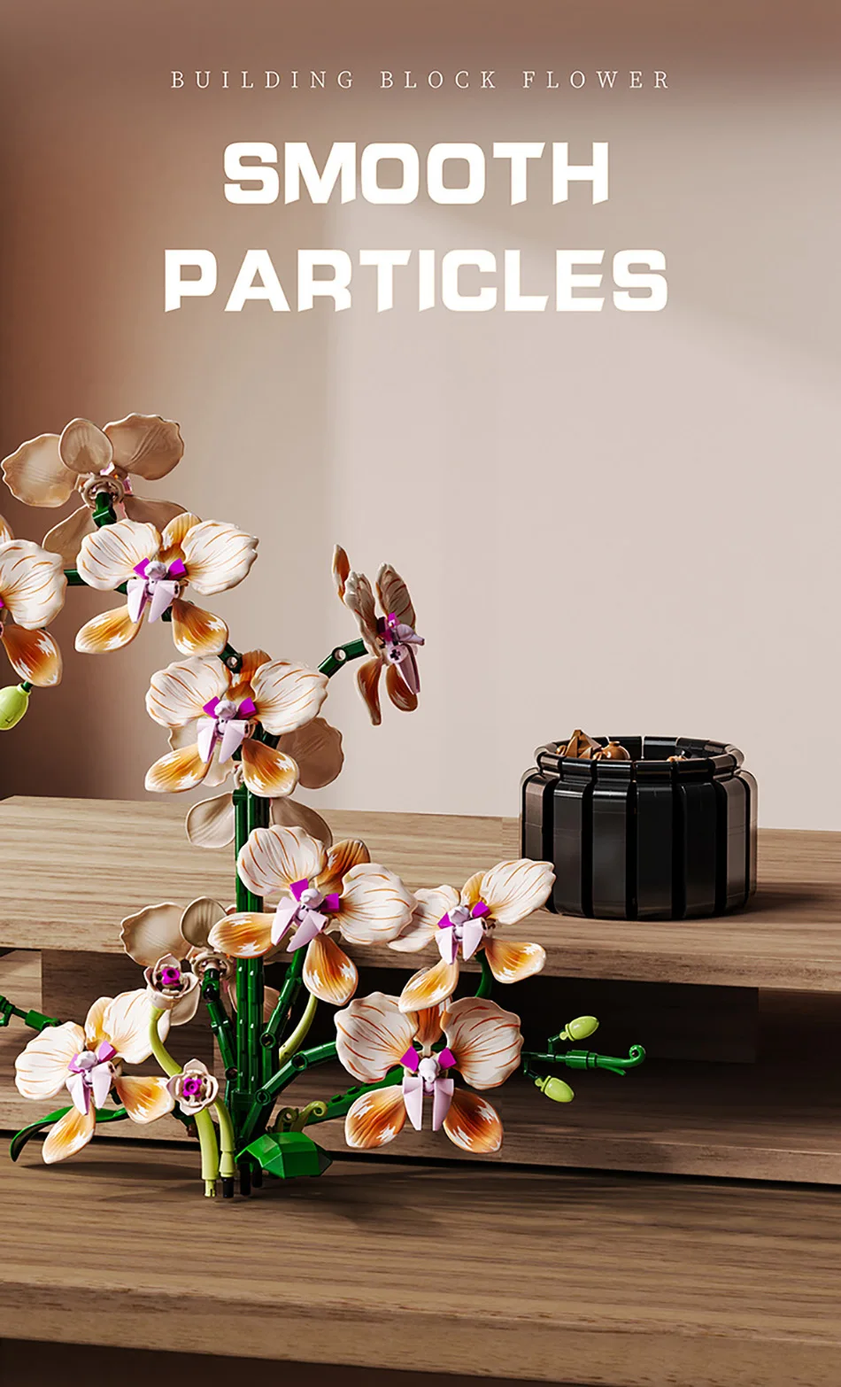 Creative Orchid Cymbidium Eternal Flowers Potted Plant Building Blocks Simulation Phalaenopsis DIY Bricks Toys Valentine's Gift