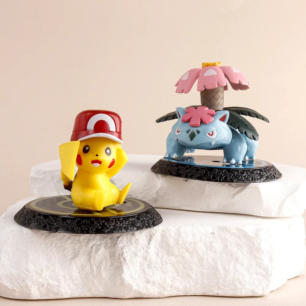 Pokemon 6 Pcs/Set Anime Figure Pikachu 6-7cm Figure Charizard Blastoise Squirtle Bulbasaur Action Figures Model toys Gifts