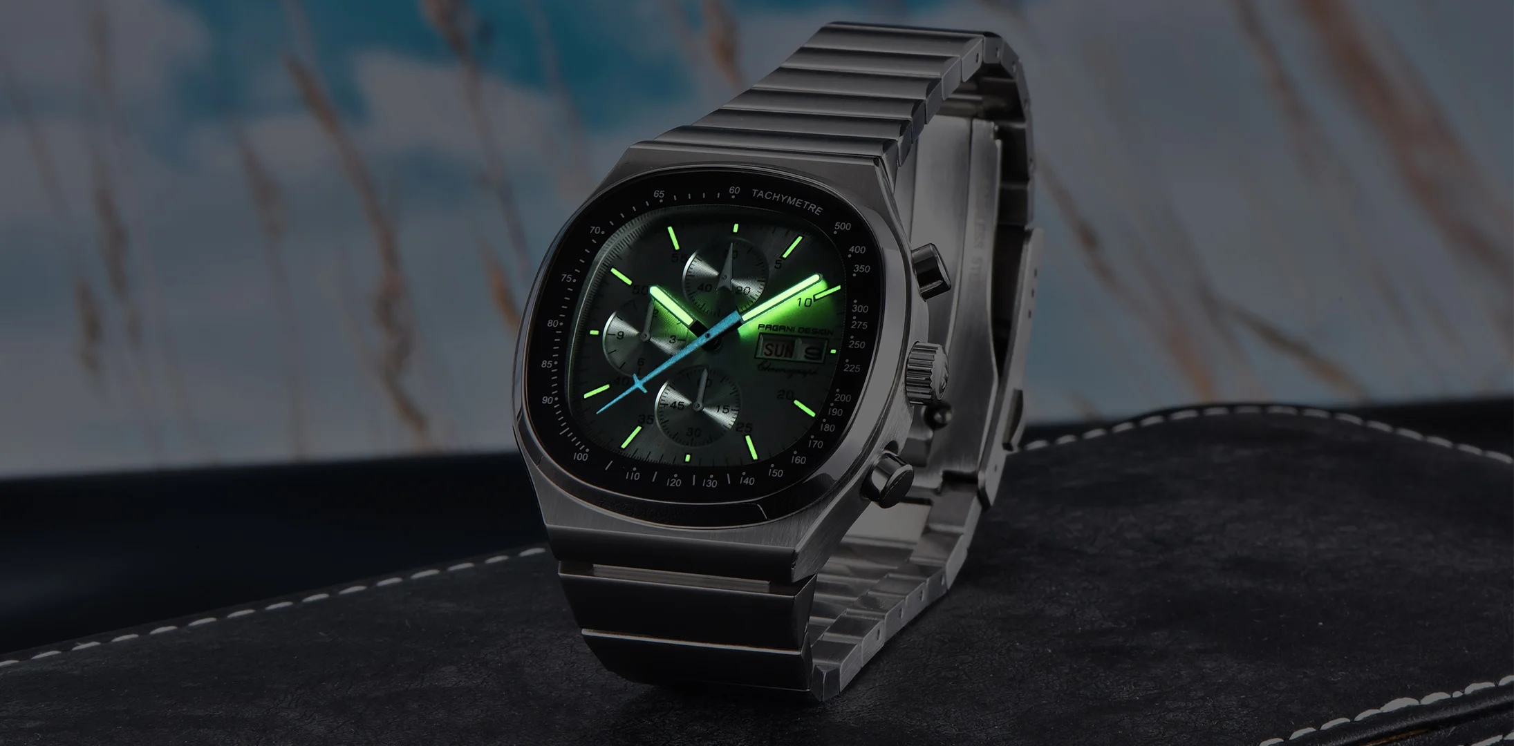 PAGANI DESIGN PD1819 Men Quartz Watch Miyota OS00 Movement Speed Tester Sapphire Waterproof Chronograph Watch Reloj Hombre