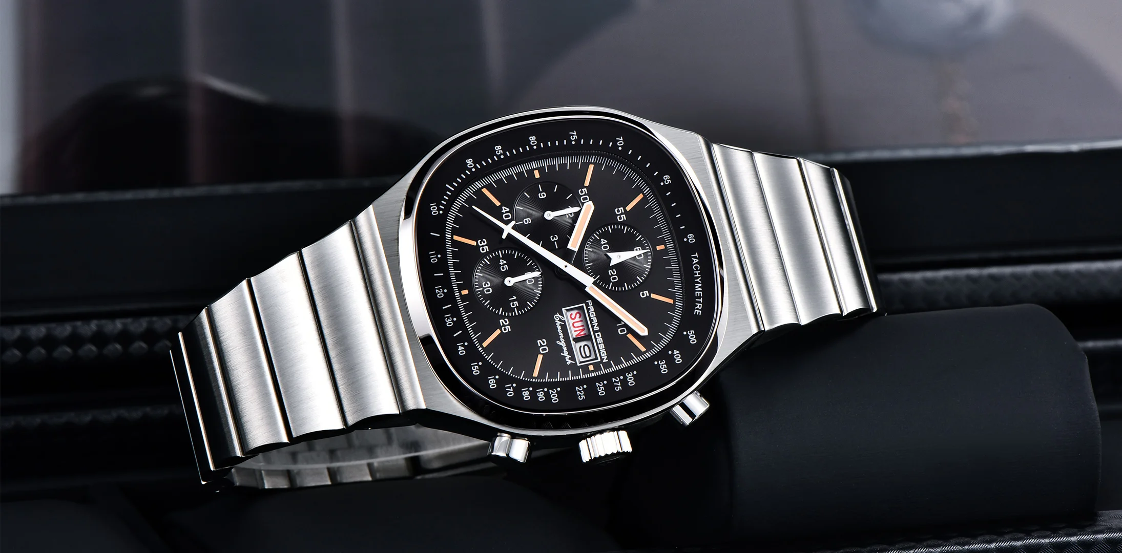 PAGANI DESIGN PD1819 Men Quartz Watch Miyota OS00 Movement Speed Tester Sapphire Waterproof Chronograph Watch Reloj Hombre