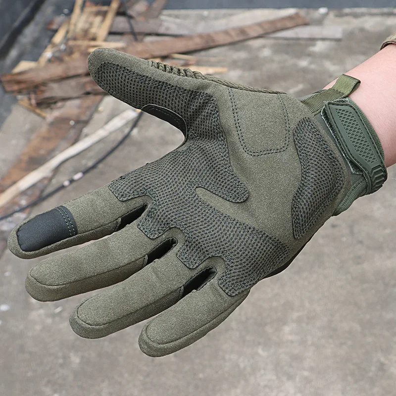 PU Leather Tactical Gloves Touch Screen Cycling Hard Shell Hiking Combat Hunting Airsoft Driving Bicycle Anti-slip Bike Mittens