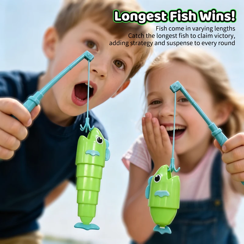 Fishing Master Extendable Fishing Battle Game Parent-Child Interactive Montessori Fine Motor Skills Educational Toy for Kids