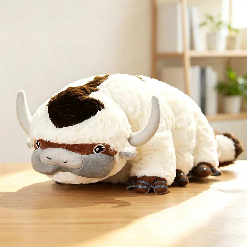 45cm Cattle Plushie Cartoon Animation Character Accessorie Throw Pillow Soft Appa Cattle Plush Toys Decorative Item Gifts Friend