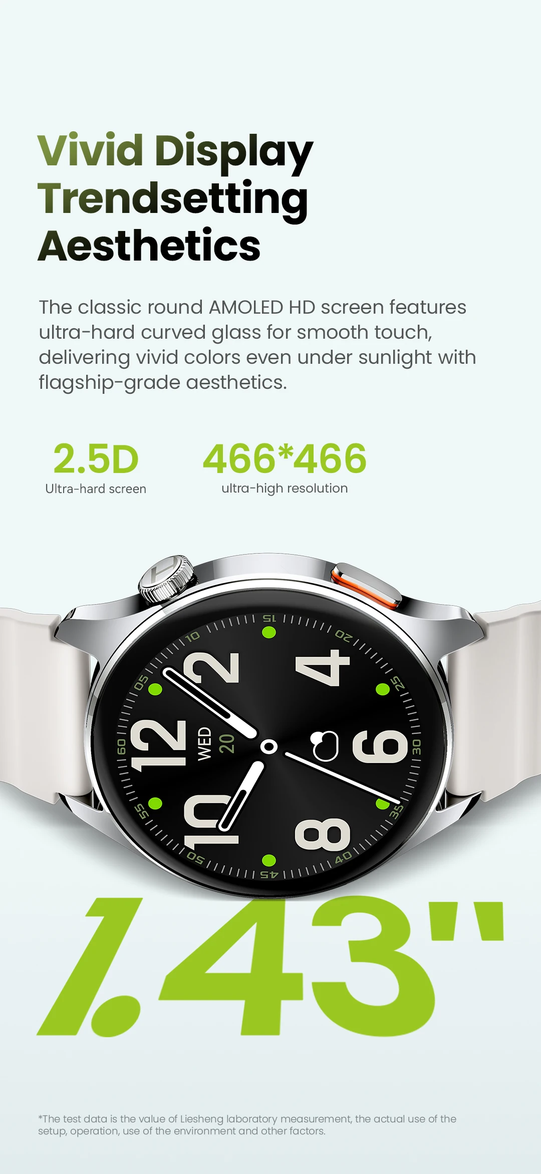 HF012 HAYLOU Watch 4S GPS Smart Watch 1.43” HD AMOLED Display 5 Satellite Positioning 120+ Workout Modes Sport Smartwatch