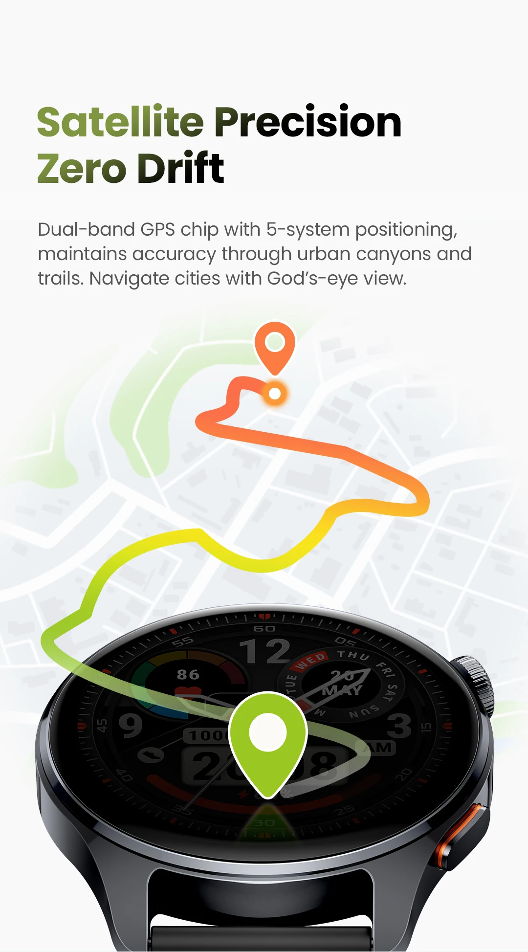 HF012 HAYLOU Watch 4S GPS Smart Watch 1.43” HD AMOLED Display 5 Satellite Positioning 120+ Workout Modes Sport Smartwatch