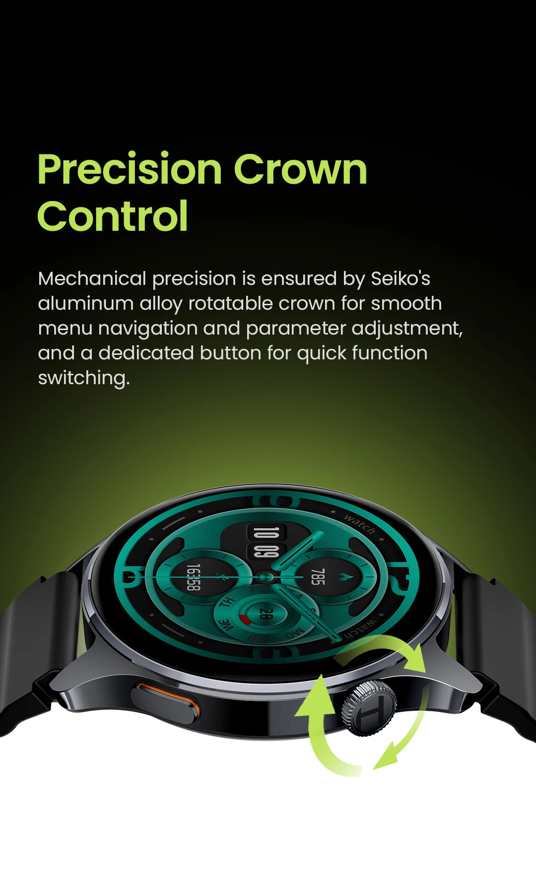 HF012 HAYLOU Watch 4S GPS Smart Watch 1.43” HD AMOLED Display 5 Satellite Positioning 120+ Workout Modes Sport Smartwatch