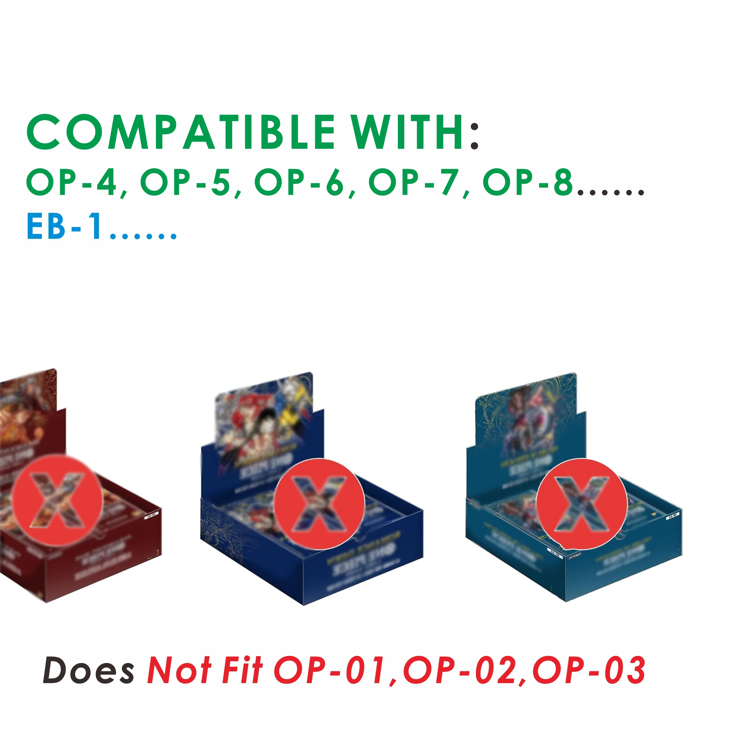 Acrylic Magnetic Display Case For ENGLISH One Piece(COMPATIBLE WITH: OP-4, OP-5, OP-6, OP-7, OP-8... EB-1...)