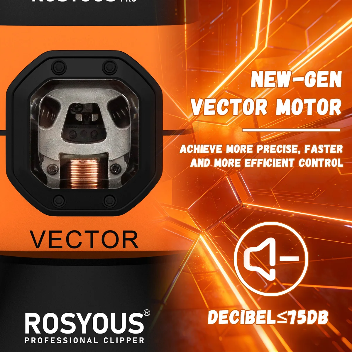 ROSYOUS RS-999 Man Electric Shaver 13000RPM Magnetic Vector Motor Full Metal with Dock 2000mAh Barbershop Beard Trimmer Machine