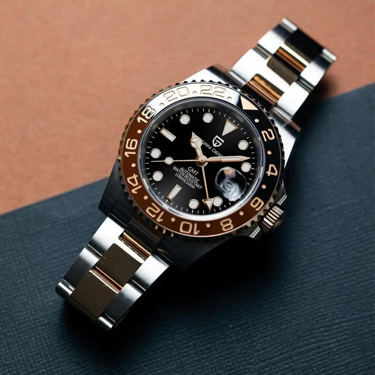 New 1662 PAGANI DESIGN GMT Automatic Watch 40mm Men's Wristwatch Top Brand 100M Waterproof Mechanical Wristwatches for Men Cloc
