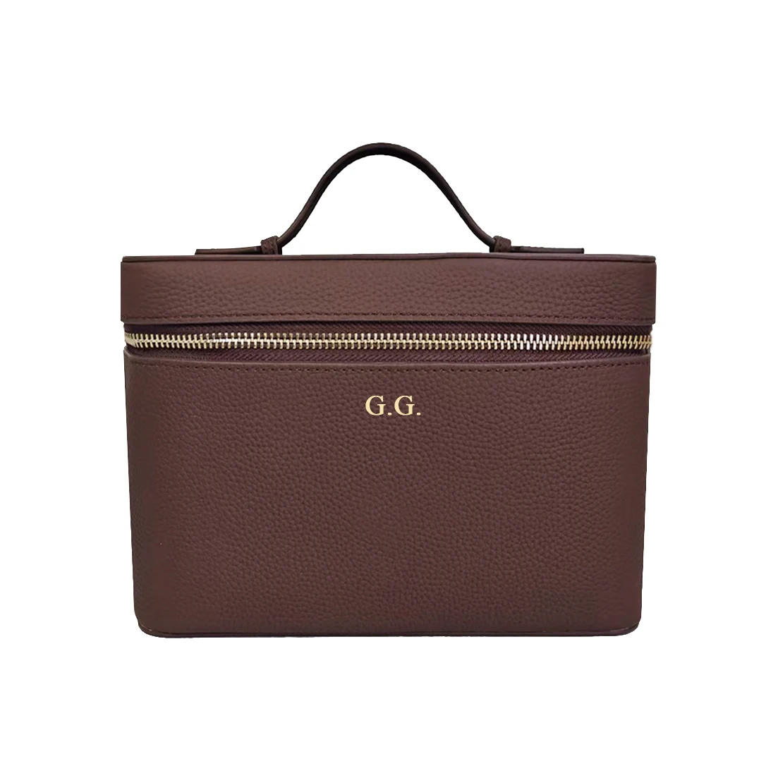 Custom Name Cosmetic Bag For Women Large Capacity Toiletry Kit Case Bag Travel Portable Handheld Leather Makeup Organizer Box