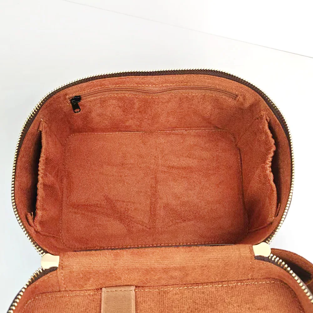 Custom Name Cosmetic Bag For Women Large Capacity Toiletry Kit Case Bag Travel Portable Handheld Leather Makeup Organizer Box