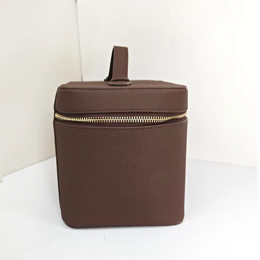Custom Name Cosmetic Bag For Women Large Capacity Toiletry Kit Case Bag Travel Portable Handheld Leather Makeup Organizer Box