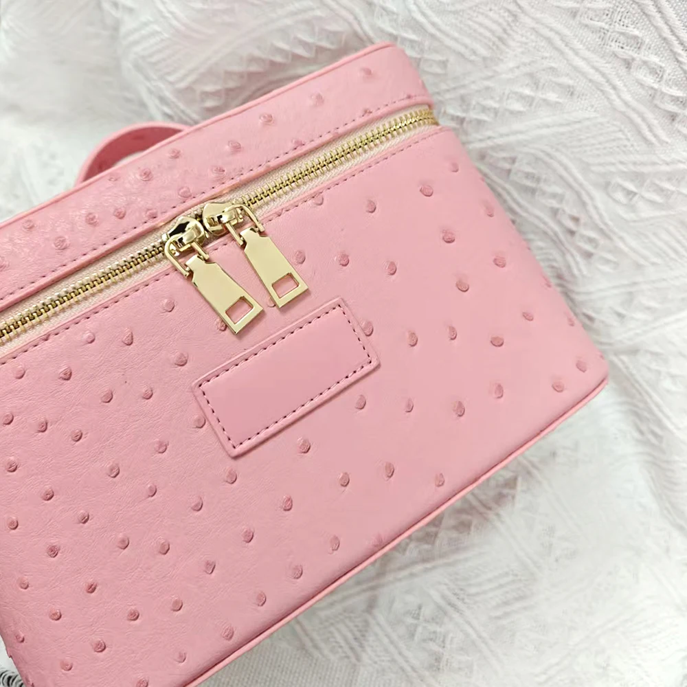 Custom Name Cosmetic Bag For Women Large Capacity Toiletry Kit Case Bag Travel Portable Handheld Leather Makeup Organizer Box