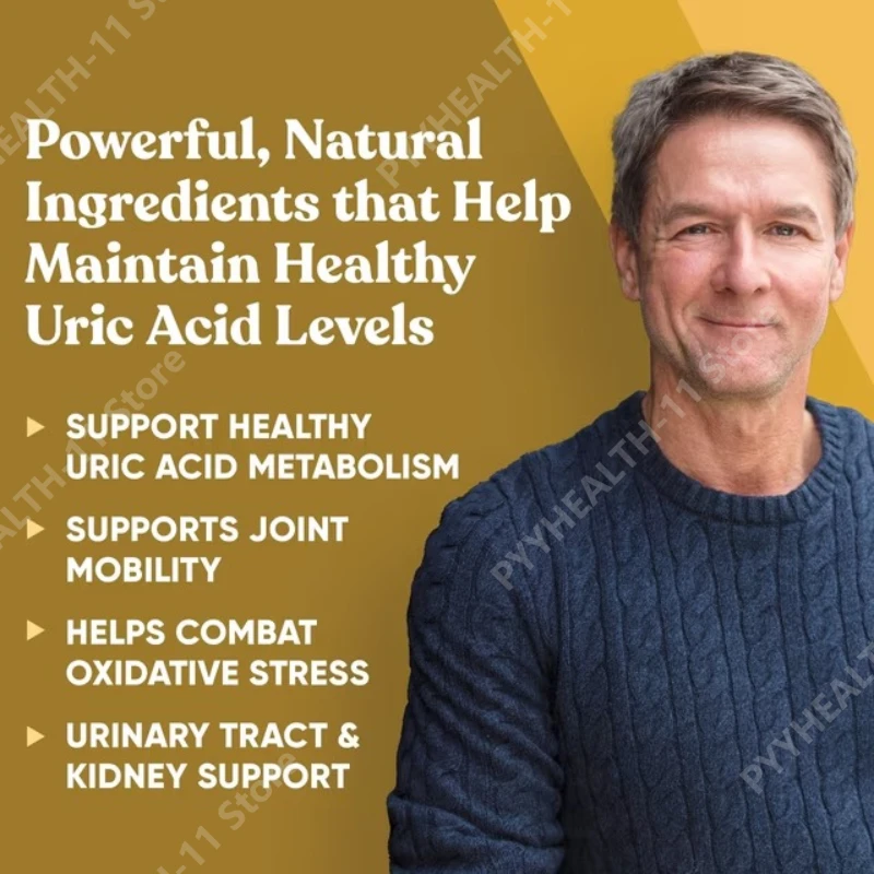 Uric Acid Purge Capsules Supports Uric Acid Balance &Joint Comfort with Celery Seed Tart Cherry Parsley Extract Vegetarian60Caps
