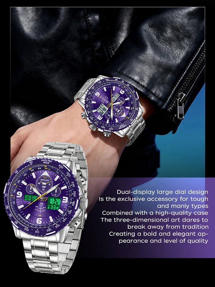 SANDA New Business Quartz Watches for Man Fashion Stainless Steel Tape Date Multifunctional Chronograph 5Bar Waterproof Clock