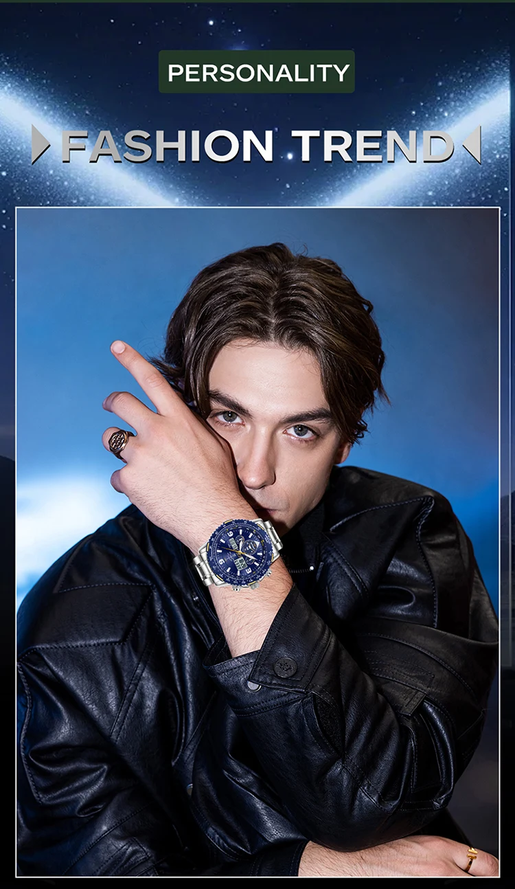 SANDA New Business Quartz Watches for Man Fashion Stainless Steel Tape Date Multifunctional Chronograph 5Bar Waterproof Clock
