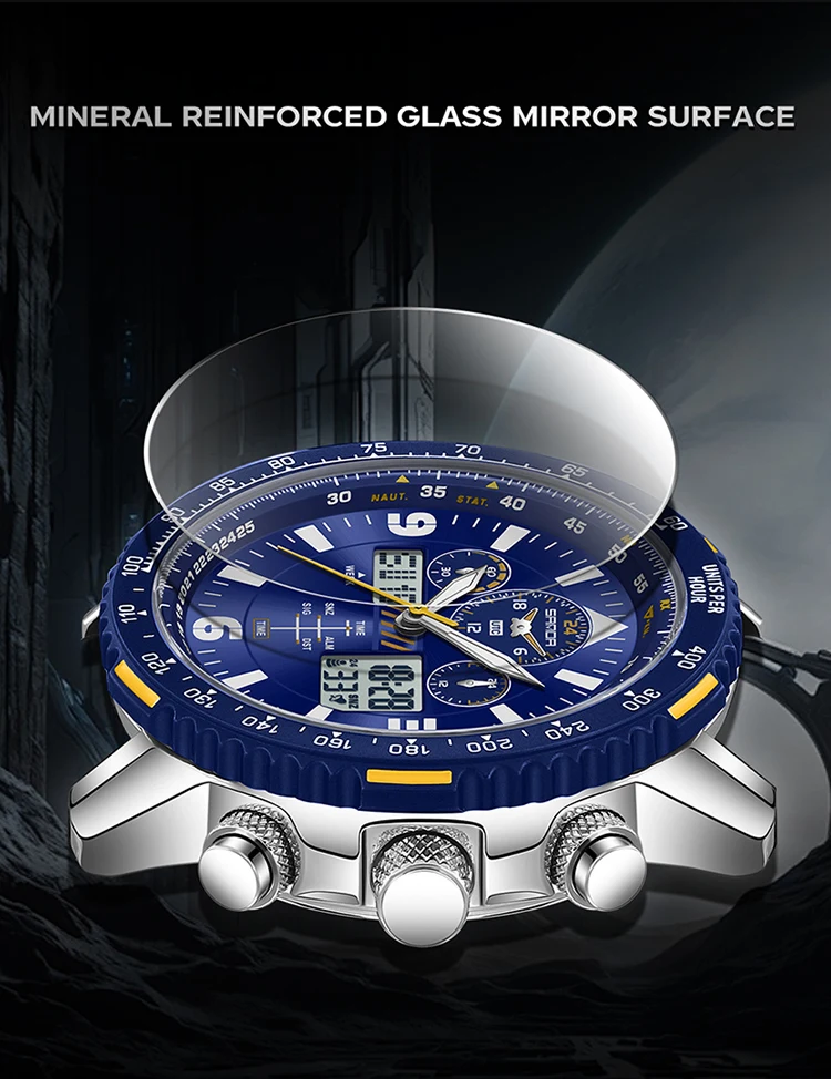 SANDA New Business Quartz Watches for Man Fashion Stainless Steel Tape Date Multifunctional Chronograph 5Bar Waterproof Clock