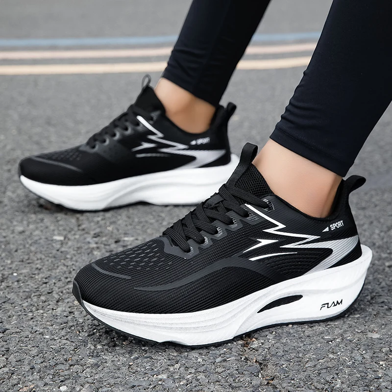 NEW Running Shoes Carbon Board Marathon Men Sports Breathable Lightweight Women's Comfortable Athletic Nonskid Sneakers Casual