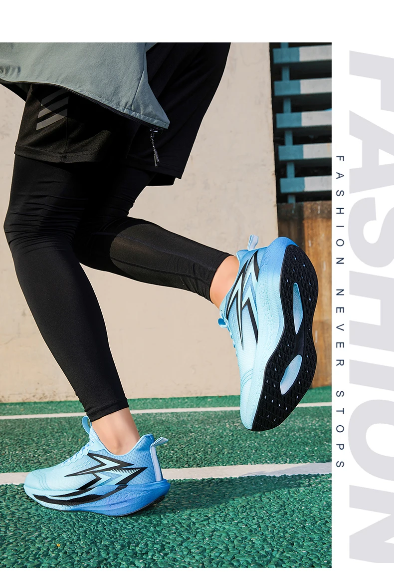 NEW Running Shoes Carbon Board Marathon Men Sports Breathable Lightweight Women's Comfortable Athletic Nonskid Sneakers Casual