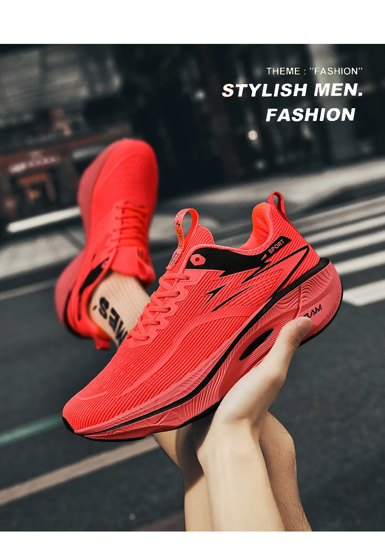 NEW Running Shoes Carbon Board Marathon Men Sports Breathable Lightweight Women's Comfortable Athletic Nonskid Sneakers Casual